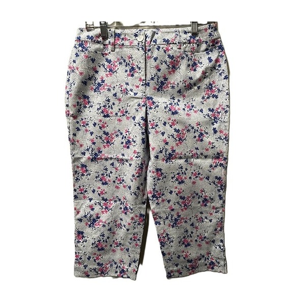 Talbots Pants - Talbots Women's Chatham Crop Pants with floral print, Size Petite 8
